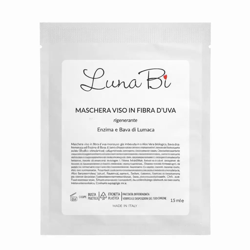 Maschera viso monouso rigenerante Bava di Lumaca