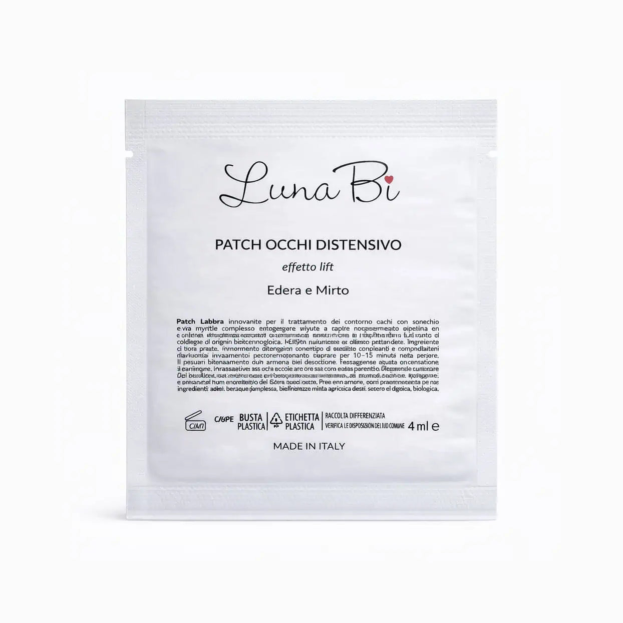 Patch occhi distensivo effetto lift Edera e Mirto