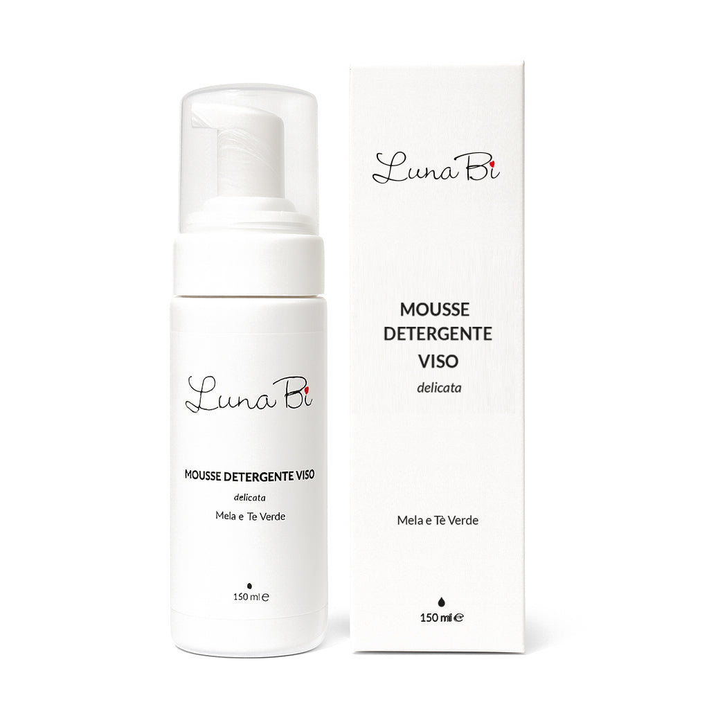 Mousse Detergente Viso Delicata Mela e Tè Verde