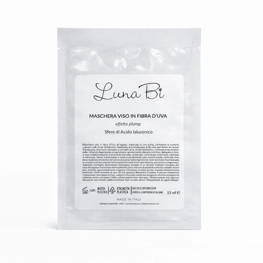 Maschera viso monouso effetto plump sfere di Acido Ialuronico
