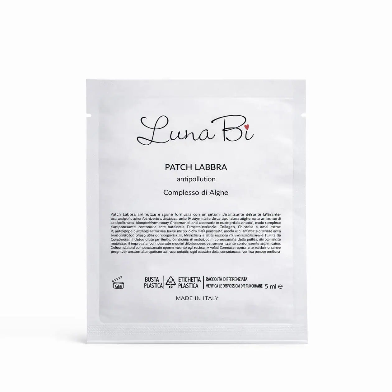 Patch labbra antipollution complesso di Alghe